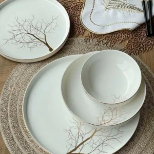 Pink More Modern Tree 24 Parça 6 Kişilik Yemek Takımı