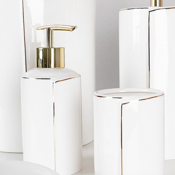 Arow 5 Parça Lombard Porselen Banyo Seti - Görsel 2