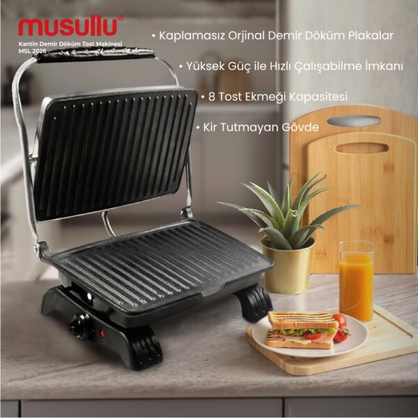 Musullu Kantin Demir Döküm Tost Makinesi - Görsel 3