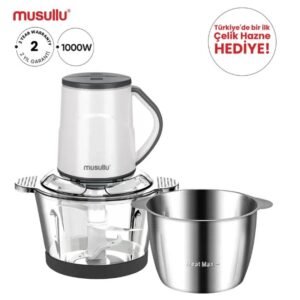 Musullu Rondo Doğrayıcı 2 lt Çelik Hazne Hediyeli
