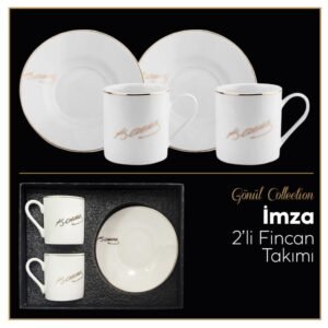Gönül Collection Atatürk İmza 2'li Fincan Takımı