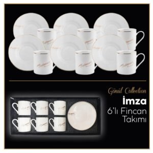 Gönül Collection Atatürk İmza 6'lı Fincan Takımı