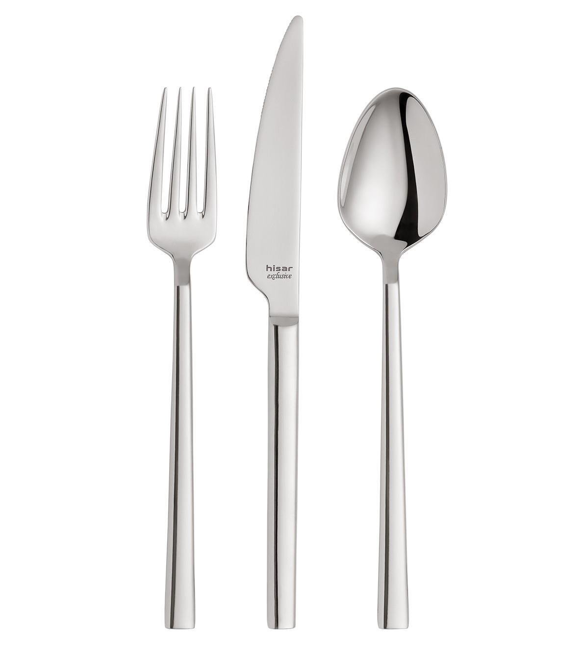 Hisar Milano 84 Parça 12 Kişilik Çatal Kaşık Bıçak Takımı - Görsel 4