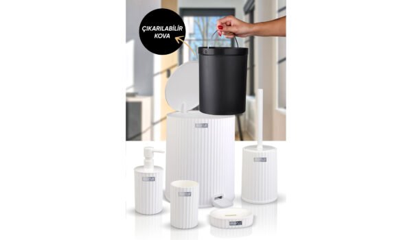 Okyanus Coliseum 5'li Banyo Seti / Beyaz - Görsel 4