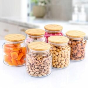 Bambum Zone 800ml. 6`lı Vakumlu Cam Saklama Kabı